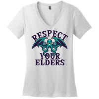 Cthulhu Respect Your Elders Women's V-Neck T-Shirt