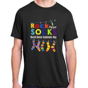 Cute Rock Your Socks 3 21 Trisomy 21 World Down Day Adult ChromaSoft Performance T-Shirt