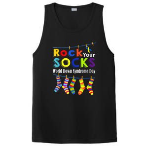 Cute Rock Your Socks 3 21 Trisomy 21 World Down Day PosiCharge Competitor Tank