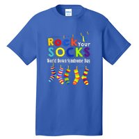 Cute Rock Your Socks 3 21 Trisomy 21 World Down Day Tall T-Shirt