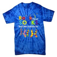 Cute Rock Your Socks 3 21 Trisomy 21 World Down Day Tie-Dye T-Shirt