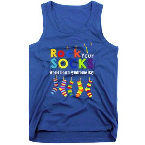 Cute Rock Your Socks 3 21 Trisomy 21 World Down Day Tank Top