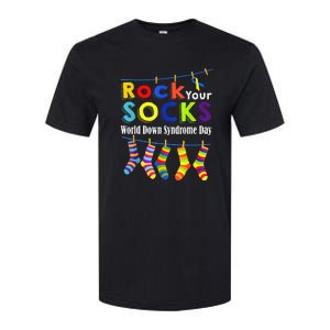 Cute Rock Your Socks 3 21 Trisomy 21 World Down Day Softstyle CVC T-Shirt