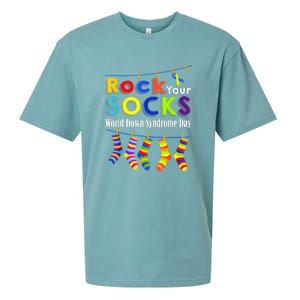 Cute Rock Your Socks 3 21 Trisomy 21 World Down Day Sueded Cloud Jersey T-Shirt