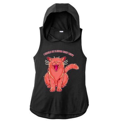 Crying Cat I should Be Sleeping Ladies PosiCharge Tri-Blend Wicking Draft Hoodie Tank