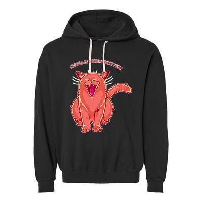 Crying Cat I should Be Sleeping Garment-Dyed Fleece Hoodie