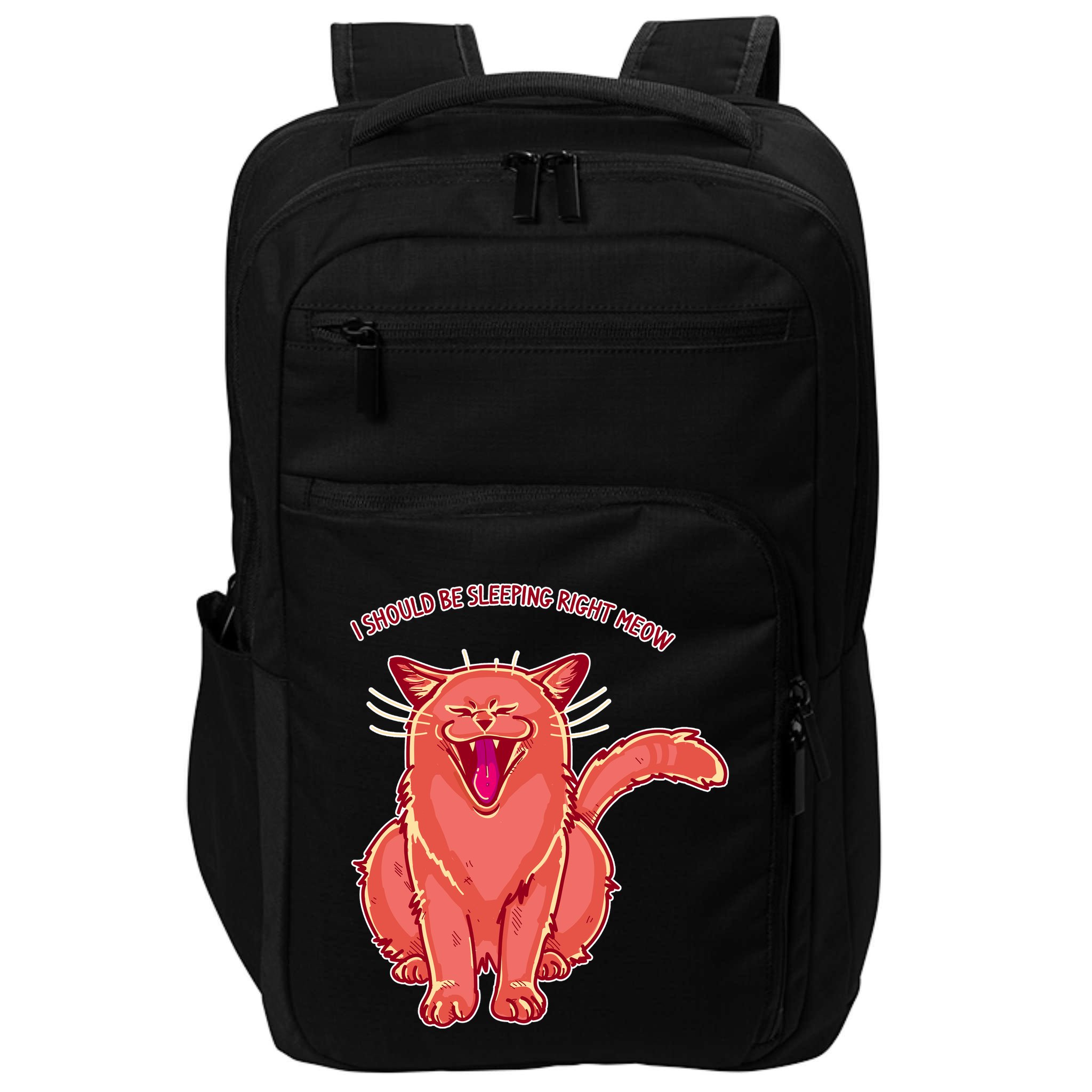 Crying Cat I should Be Sleeping Impact Tech Backpack