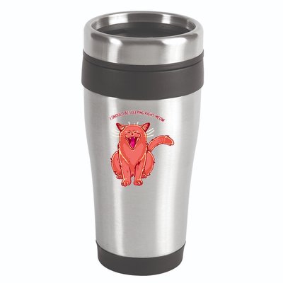 Crying Cat I should Be Sleeping 16oz Travel Tumbler