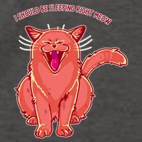 Crying Cat I should Be Sleeping Vector Backpack