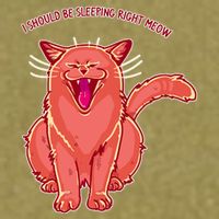 Crying Cat I should Be Sleeping Garment-Dyed Women's Muscle Tee