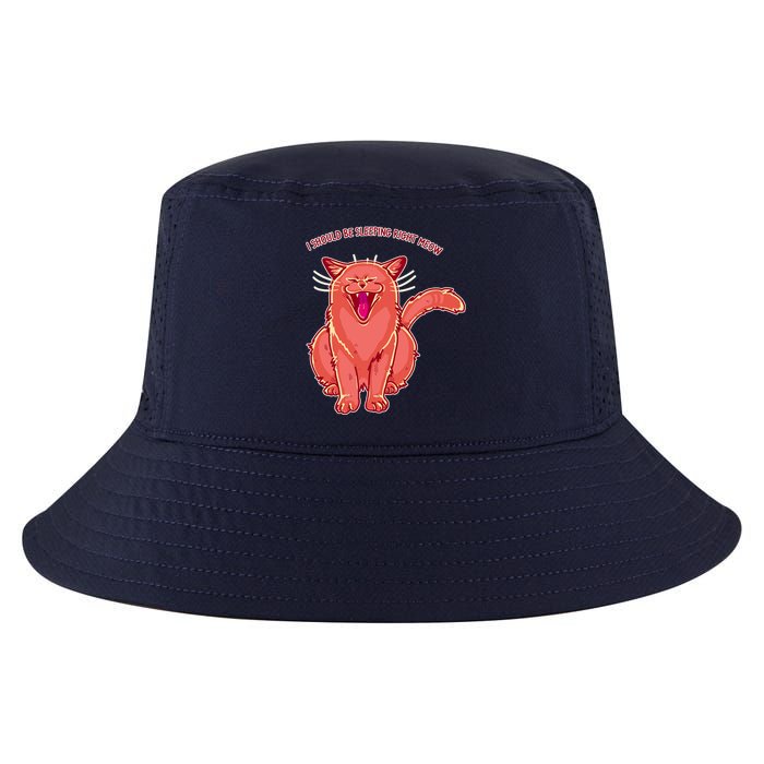 Crying Cat I should Be Sleeping Cool Comfort Performance Bucket Hat