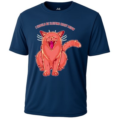 Crying Cat I should Be Sleeping Performance Shirt