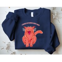 Crying Cat I should Be Sleeping Sweatshirt