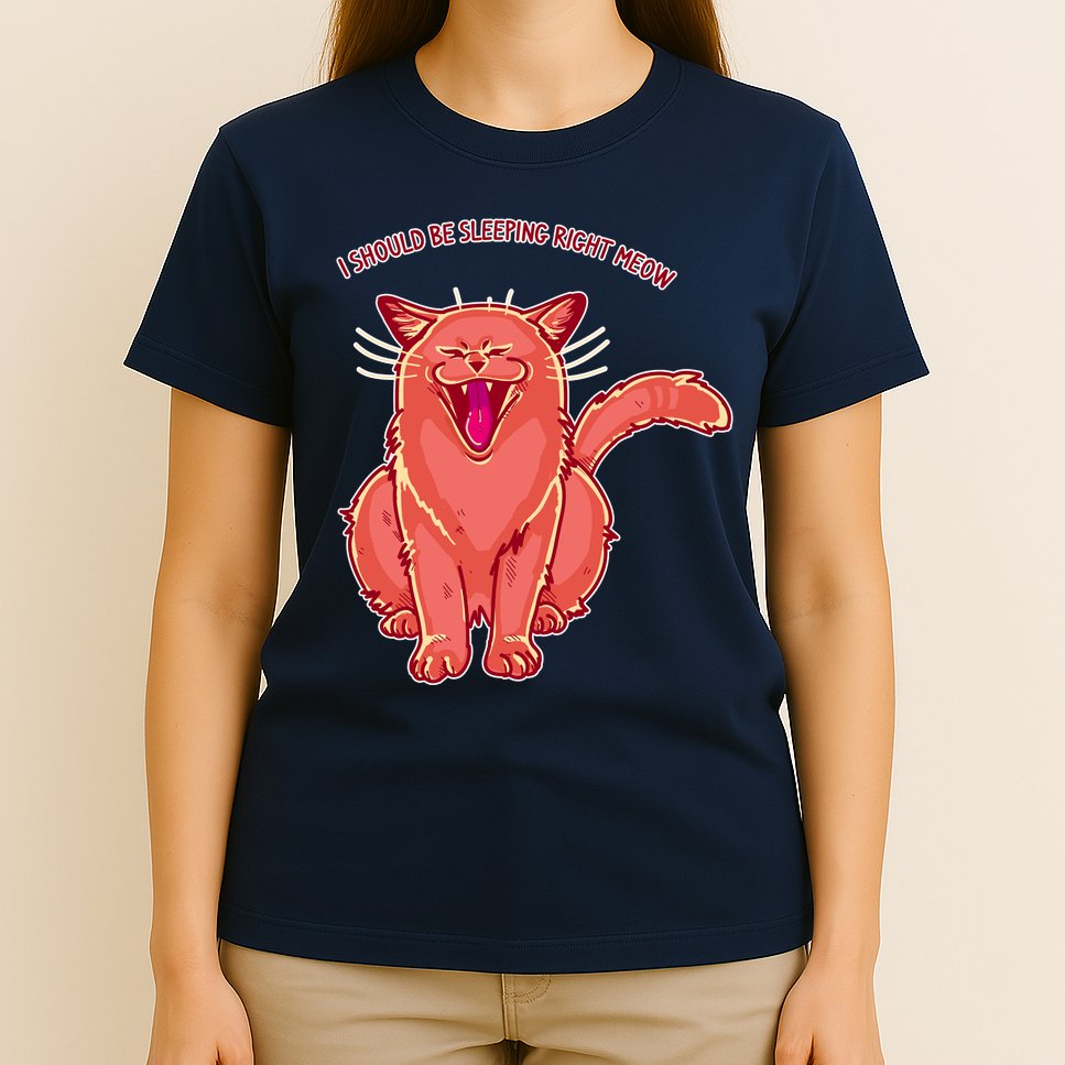 Crying Cat I should Be Sleeping T-Shirt