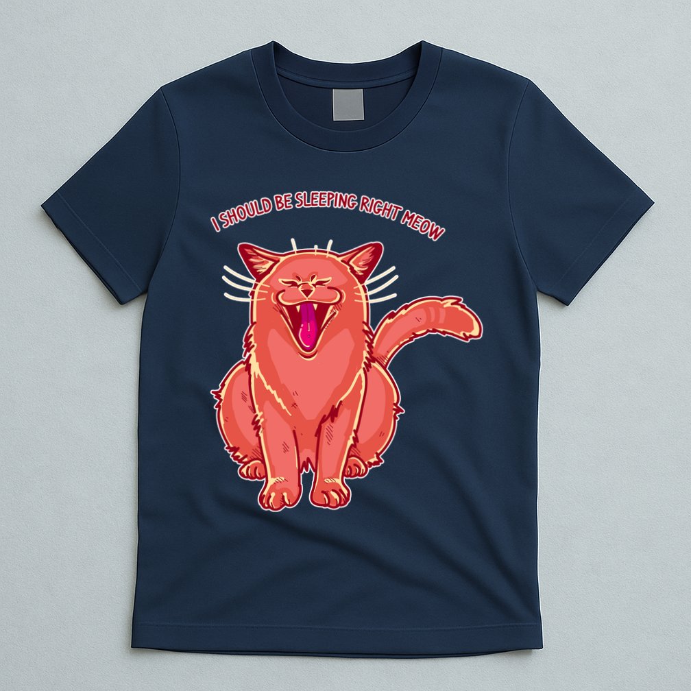 Crying Cat I should Be Sleeping T-Shirt