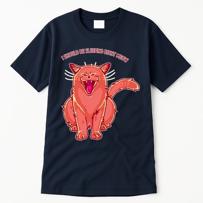 Crying Cat I should Be Sleeping Tall T-Shirt
