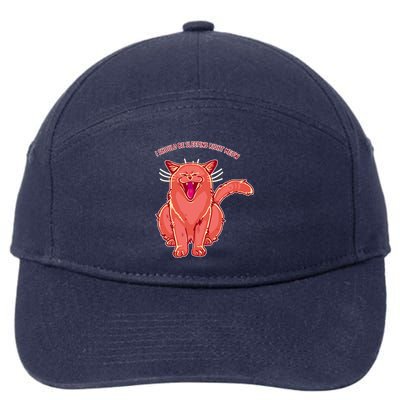 Crying Cat I should Be Sleeping 7-Panel Snapback Hat