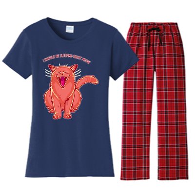 Crying Cat I should Be Sleeping Women's Flannel Pajama Set