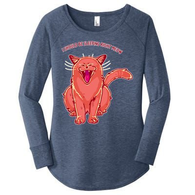 Crying Cat I should Be Sleeping Women's Perfect Tri Tunic Long Sleeve Shirt