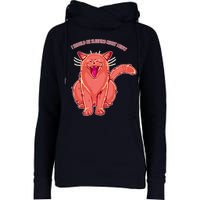 Crying Cat I should Be Sleeping Womens Funnel Neck Pullover Hood