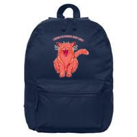 Crying Cat I should Be Sleeping 16 in Basic Backpack