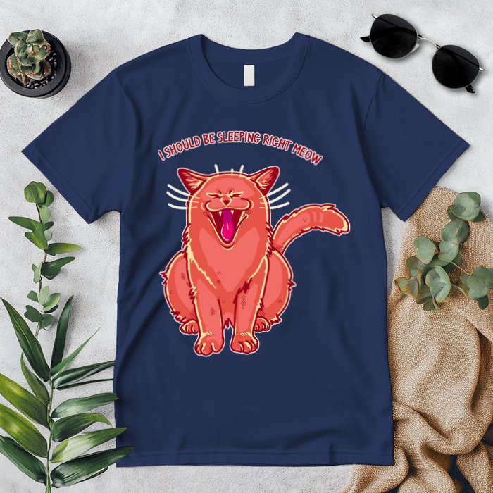 Crying Cat I should Be Sleeping Premium T-Shirt