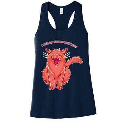 Crying Cat I should Be Sleeping Womens Tank Top