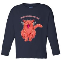 Crying Cat I should Be Sleeping Toddler Long Sleeve Shirt