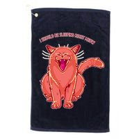 Crying Cat I should Be Sleeping Golf Towel