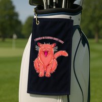 Crying Cat I should Be Sleeping Golf Towel
