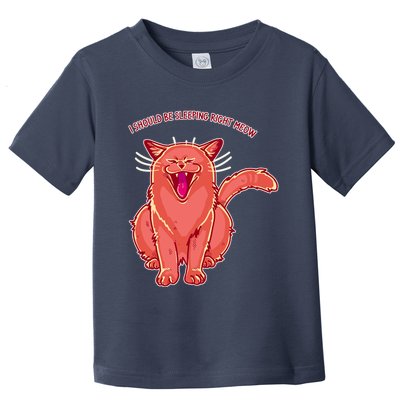 Crying Cat I should Be Sleeping Toddler T-Shirt