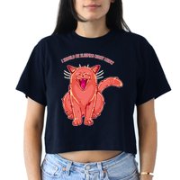 Crying Cat I should Be Sleeping Crop Top