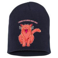 Crying Cat I should Be Sleeping Short Acrylic Beanie