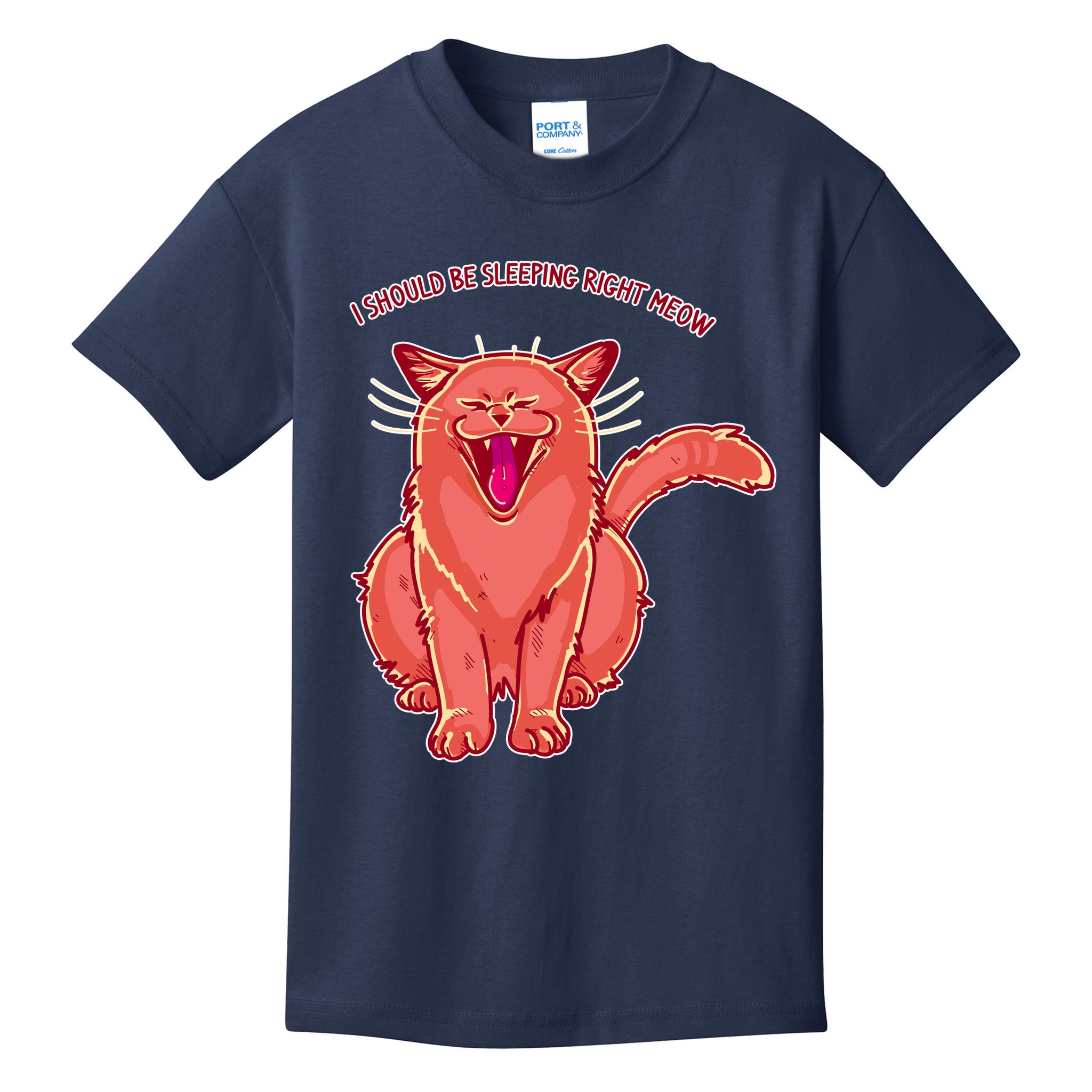 Crying Cat I should Be Sleeping Kids T-Shirt
