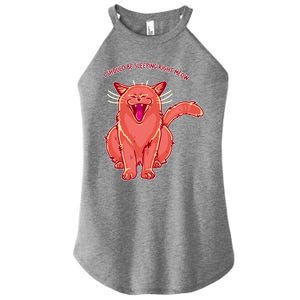 Crying Cat I should Be Sleeping Women’s Perfect Tri Rocker Tank