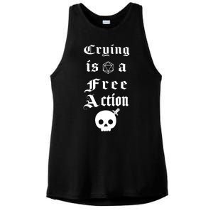 Crying Is A Free Action Gaming Ladies PosiCharge Tri-Blend Wicking Tank