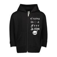 Crying Is A Free Action Gaming Toddler Zip Fleece Hoodie