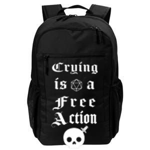 Crying Is A Free Action Gaming Daily Commute Backpack