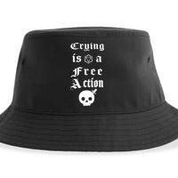 Crying Is A Free Action Gaming Sustainable Bucket Hat