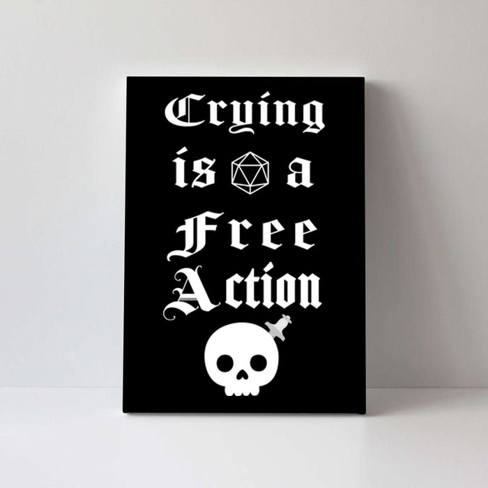 Crying Is A Free Action Gaming Canvas