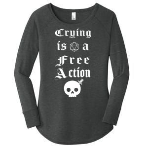 Crying Is A Free Action Gaming Women's Perfect Tri Tunic Long Sleeve Shirt