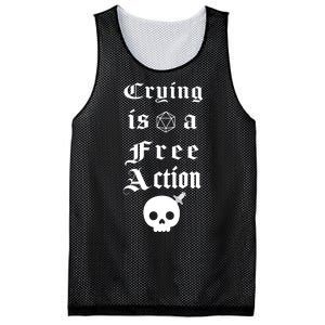 Crying Is A Free Action Gaming Mesh Reversible Basketball Jersey Tank