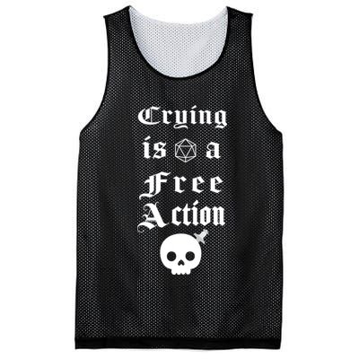 Crying Is A Free Action Gaming Mesh Reversible Basketball Jersey Tank