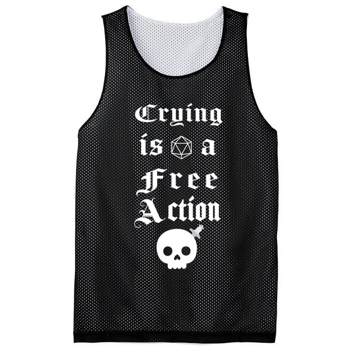 Crying Is A Free Action Gaming Mesh Reversible Basketball Jersey Tank