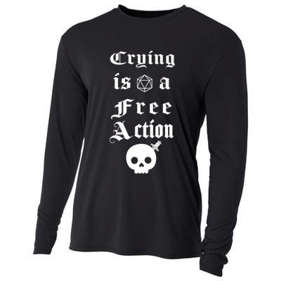 Crying Is A Free Action Gaming Cooling Performance Long Sleeve Crew