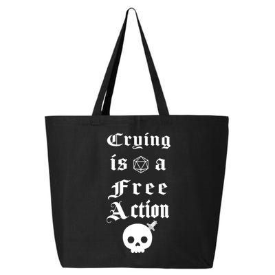 Crying Is A Free Action Gaming 25L Jumbo Tote