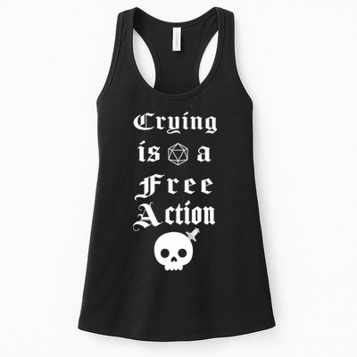 Crying Is A Free Action Gaming Womens Tank Top