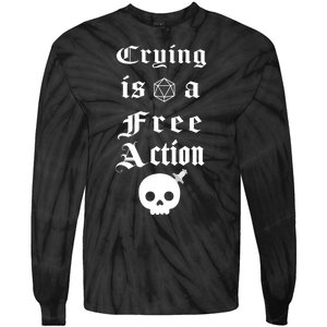 Crying Is A Free Action Gaming Tie-Dye Long Sleeve Shirt