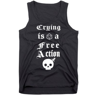Crying Is A Free Action Gaming Tank Top
