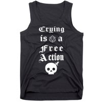 Crying Is A Free Action Gaming Tank Top
